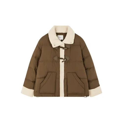 Mo Han Yi Mei Пуховик Женский Золотисто-Коричневый