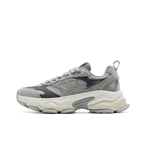 XTEP Shanhai Collection Устойчивый к истиранию Низкий Топ Casual Мужской Тонкий Серый Призрачный Серый