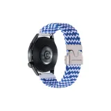 Парашют, пряжка, ткань, вязаный, ремешок, волновой узор, синий, белый.