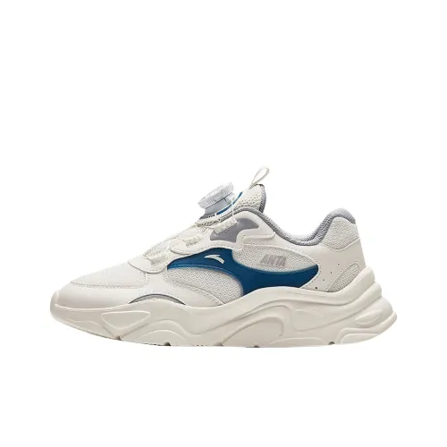 Antakids Детские беговые кроссовки Низкий топ Белый Синий Школьный возраст