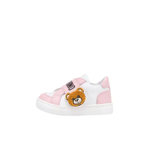 MOSCHINO Тедди Низкий Топ Обувь для малышей Розовый Белый Infant и Toddler