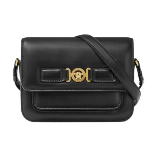 VERSACE Сумка через плечо из коровьей кожи Мужская Черная