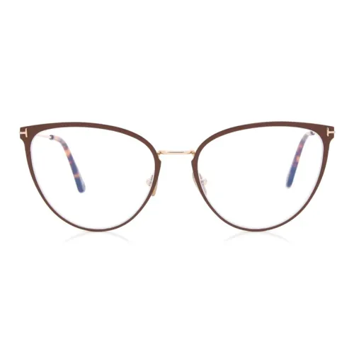 TOM FORD Металл Кошачий глаз Оправы для очков Женские Коричневый