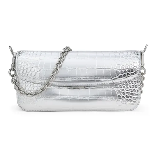 CHARLES KEITH ПУ (полиуретан) Одно плечо Сумка Маленькая Женская Серебряный Черный