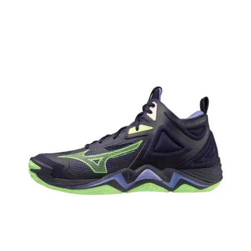 Mizuno Wave Momentum 3 противоскользящие устойчивые к истиранию MID топ тренировочные кроссовки унисекс темно-фиолетовые
