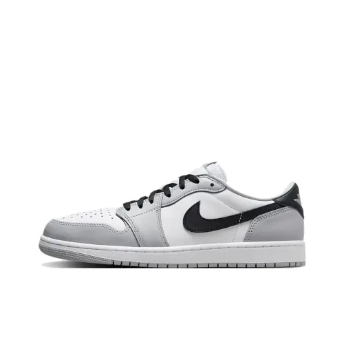 Jordan Air Jordan 1 Low OG 'Barons' Low Топ Винтажные баскетбольные кроссовки Мужской Белый Серый
