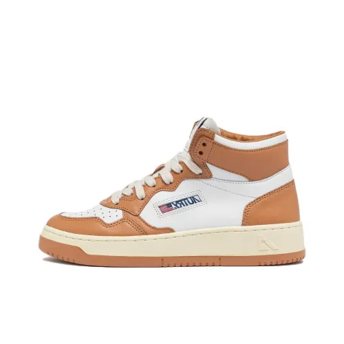 AUTRY Medalist Износостойкие Высокие Кроссовки для Скейтбординга Мужские Белые Оранжевые