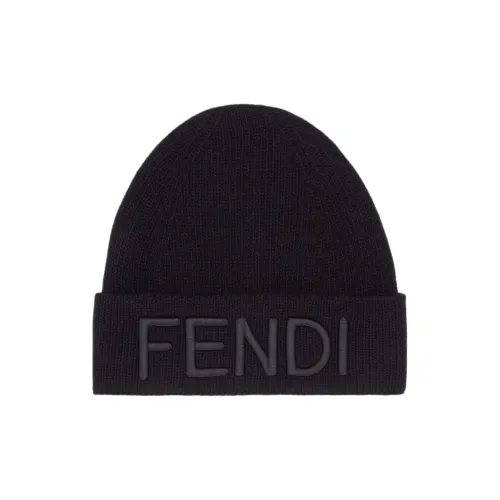 FENDI Шапка-биниШапка Из Шерсти Черного Цвета