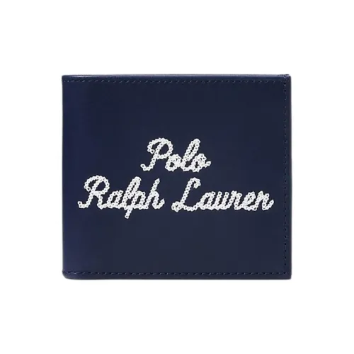 Polo Ralph Lauren Кожа Кошелек Мужской Морской Синий