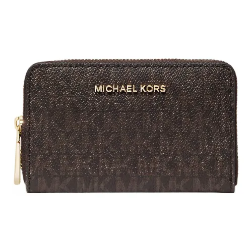 MICHAEL KORS Покрытый холст Кошелек Маленький Женские Коричневый Желудь