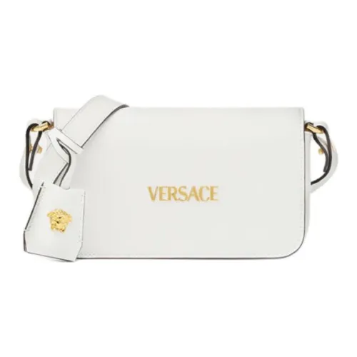 VERSACE Ярлык Овечья шкура Сумка через плечо Мини Женская Белая