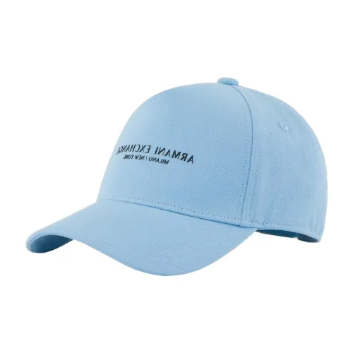 ARMANI EXCHANGEAE Cotton Gabardine Baseball Caps Men's Blue
