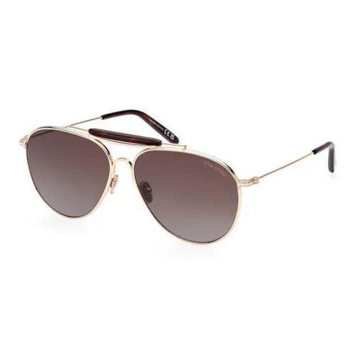 TOM FORD Металл Aviator Солнцезащитные очки Мужские Золотые
