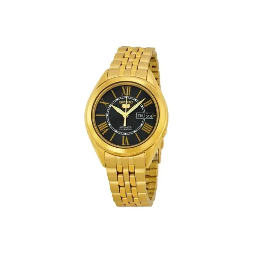 SEIKO Автоматический Механический Механизм Мужские Часы 38 мм Черный