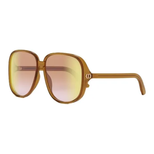 DIOR Пластик Квадратные Солнцезащитные очки Женские Коричневые