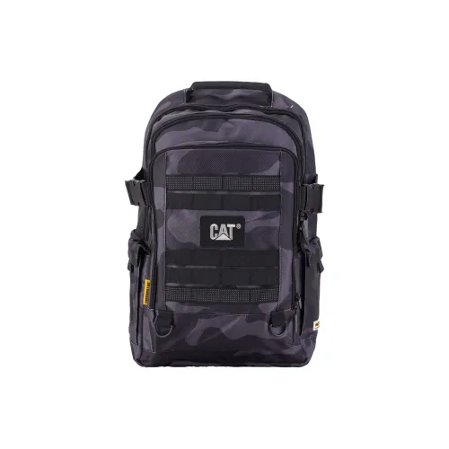 CAT Polyester Backpack Medium Unisex Black Purple