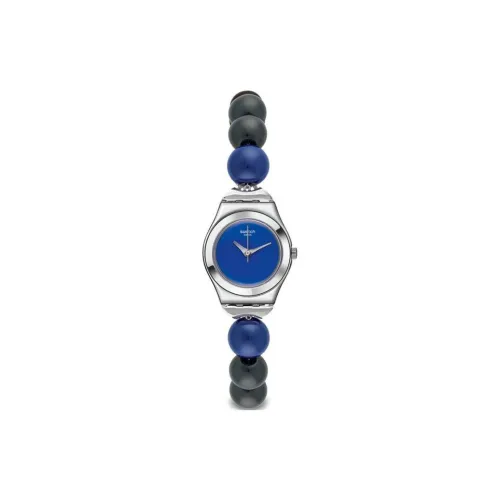 SWATCH Lady Collection Кварцевый механизм Женские часы 25 мм Синий циферблат Корпус из нержавеющей стали Ремешок из нержавеющей стали