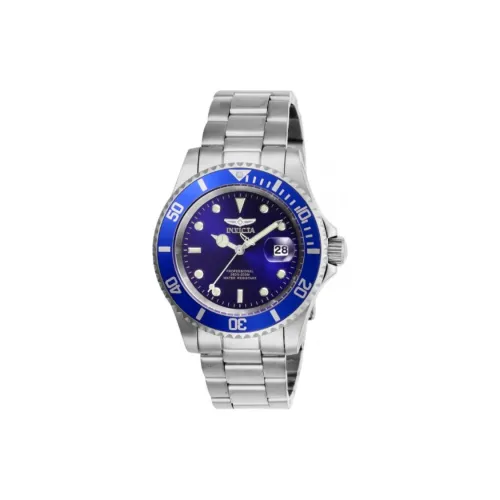 INVICTA Мужские часы Кварцевый механизм Ремешок из нержавеющей стали 40 мм Синий циферблат