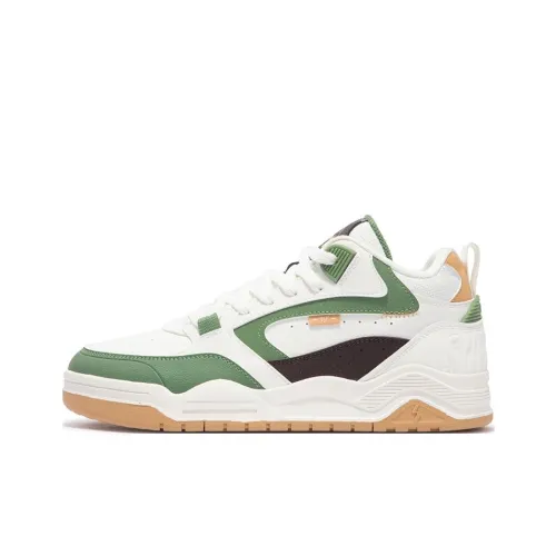 361° Slip-on Устойчивый к истиранию Высокий Топ Скейтбординг Кроссовки Мужские Белый Зеленый