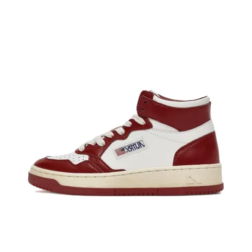 AUTRY Medalist Износостойкие Высокие Кроссовки для Скейтбординга Мужские Красные Белые