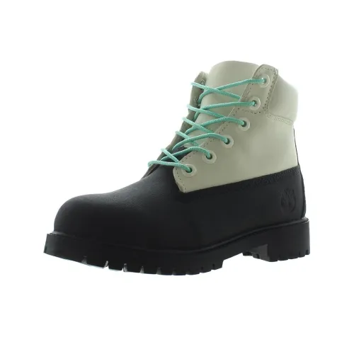 Timberland Детские кожаные сапоги High Top Черный Зеленый Школьный возраст