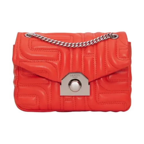 LANCEL Сумка через плечо из коровьей кожи Маленькая Женская Тыквенно-красного цвета