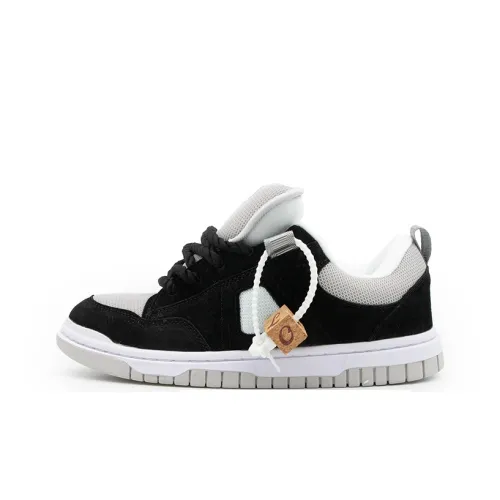 Shionpo Скейтборд Кроссовки Низкие Черные Пухлые Туфли Унисекс