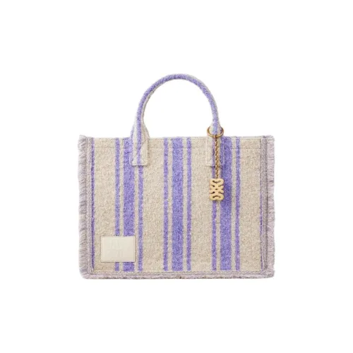 Sandro Ткань Тоут Сумка Сумка для покупок Сумка Большая Женская Бежевая Желтая