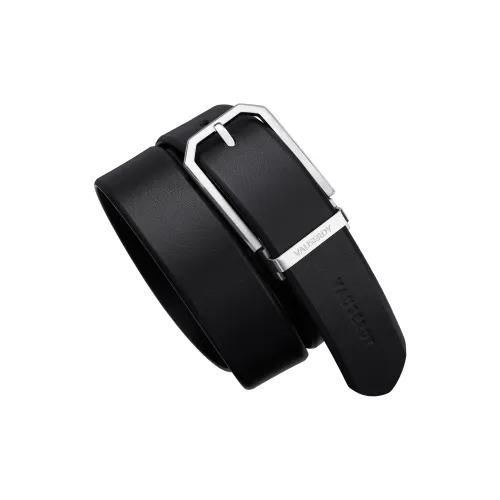 VAUSERDY Ремни из коровьей кожи Мужские Черные Ширина 3,5 см