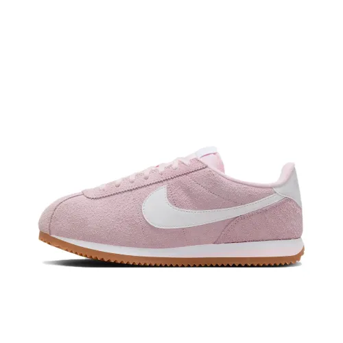 Nike Cortez Vintage Беговые кроссовки Низкий топ Розовый Белый Женский
