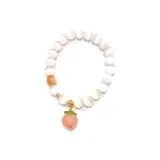 Браслет с бусинами "Медовый Персик"