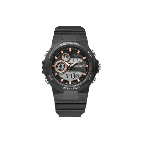 Disney Mickey Series Электронные + кварцевые часы Унисекс Черный циферблат