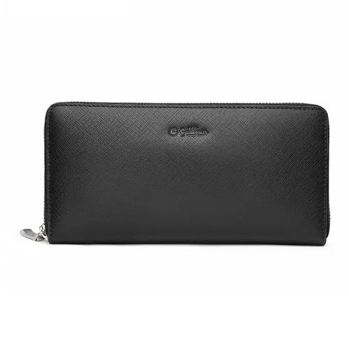 GOLDLION Кошелек из коровьей кожи Мужской Черный