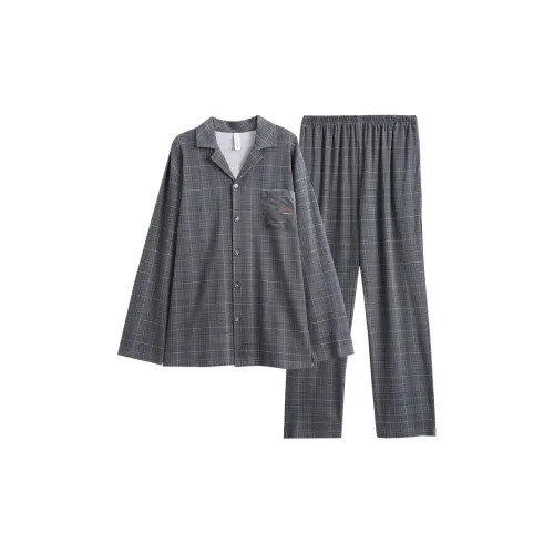 FENTENG Пижамный комплект мужской серая клетка