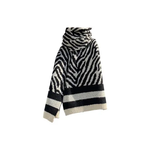 PISHUSHU Полиэстер Трикотаж Шарфы Унисекс Черный Белый