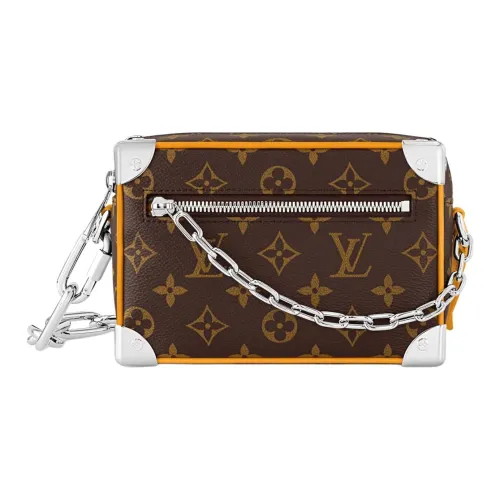 LOUIS VUITTON SOFT TRUNK Корова Кожа Коробка Сумка Ручная Сумка Сумка через плечо Сумка на плечо Мини Женская Коричневая