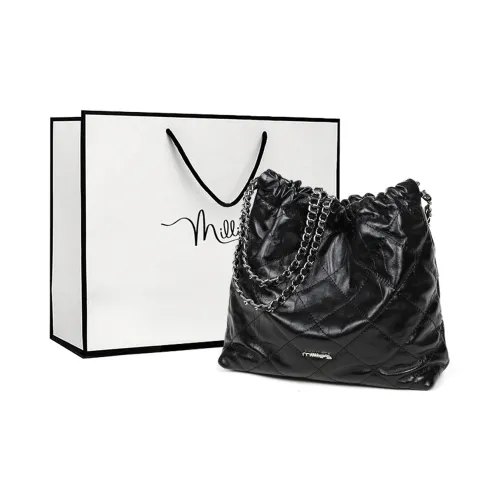 MILLIE'S Сумка на плечо из коровьей кожи с подмышечным отделением ведрообразная сумка стандартная женская черная белая