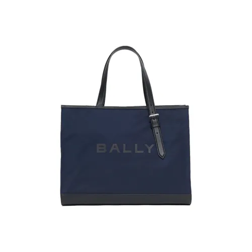 BALLY Коровья кожа с тканевой сумкой-тоут сумка для покупок сумка на одно плечо большая мужская синяя и черная
