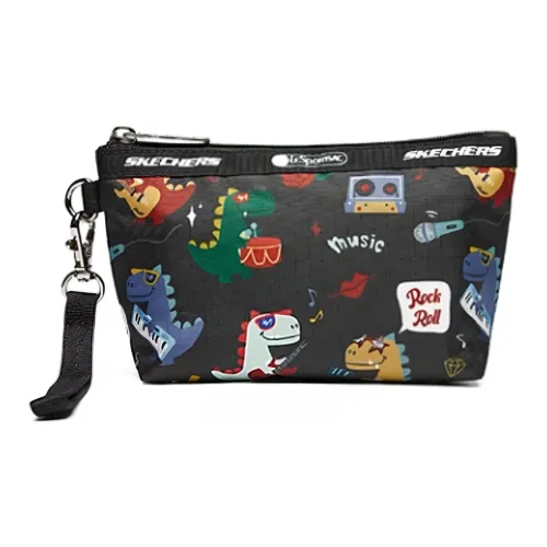 Skechers LeSportsac Коллаборация Ткань Кошелек для монет клатч стандартный женский T340 Dinosaur Полоска