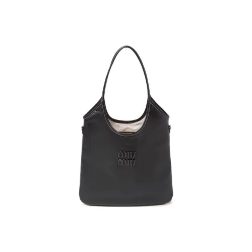 MIU MIU Ivy Кожа Тоут Сумка Сумка для покупок Сумка через плечо Сумка Женская Черная