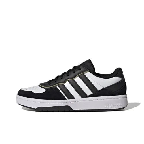 Adidas Originals Courtic Slip Resistant Abrasion Resistant Низкие Кроссовки для скейтбординга Унисекс Черный Белый