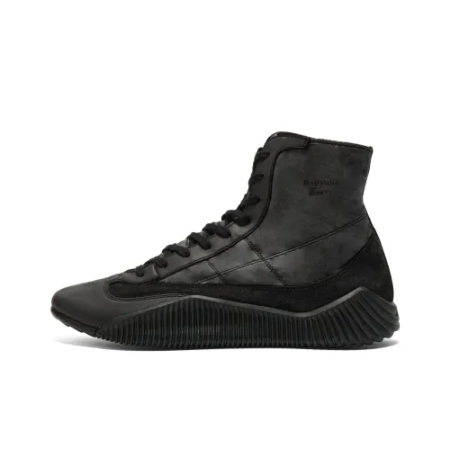 Onitsuka Tiger Противоскользящая Устойчивая к истиранию Высокий Топ Повседневная Обувь Унисекс Черный