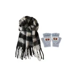 Чёрный, бежевый + серый, перчатка