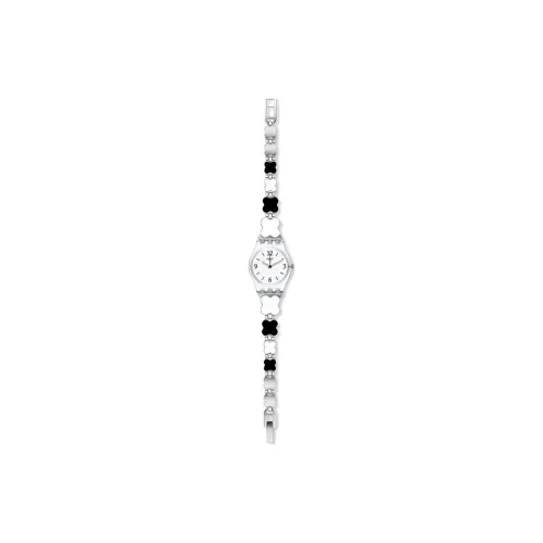 Swatch Quartz Механизм Унисекс Часы 25 мм Белый Циферблат Пластиковый Корпус Часы Нержавеющая Сталь Ремешок