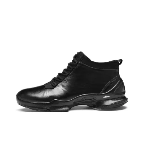 Kuding Водонепроницаемый и Теплый Высокий Топ Casual Мужской Черный