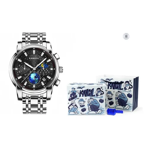 KANGOL STAR COLLECTION Кварцевый механизм Металлический ремешок Часы Мужские Черный циферблат