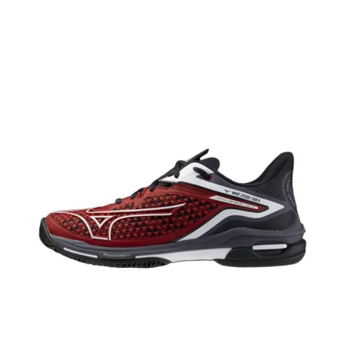 Mizuno Wave Exceed Tour 6 Противоскользящие Устойчивые к истиранию Низкий Топ Теннисные Кроссовки Унисекс Красный Белый