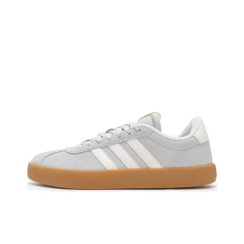 Adidas Vl Court 3,0 Slip-Resistant Abrasion-Resistant Low-Top Skateboard Shoes Women's Gray White Adidas Vl Court 3,0 Противоскользящие устойчивые к истиранию низкие кеды для скейтбординга женские серый белый