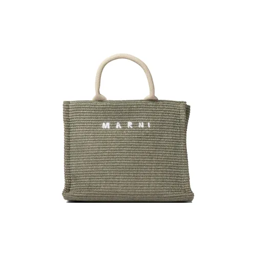 MARNI Cotton Тоут Сумка Сумка для покупок Сумка через плечо Сумка Женская Зеленая