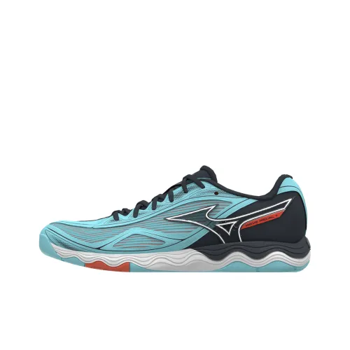 Кроссовки Mizuno для тренировок, низкий топ, циановый/черный, унисекс